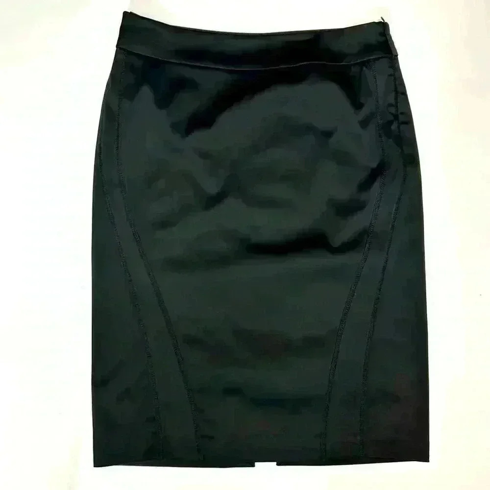 Esprit Satin Skirt Pencil Women's Size 4 Work Office  Sexy Summer Lined Zip Slit